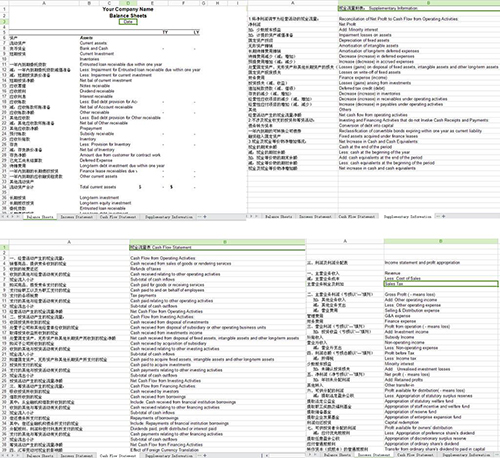 財(cái)務(wù)報(bào)表翻譯 財(cái)務(wù)報(bào)表翻譯